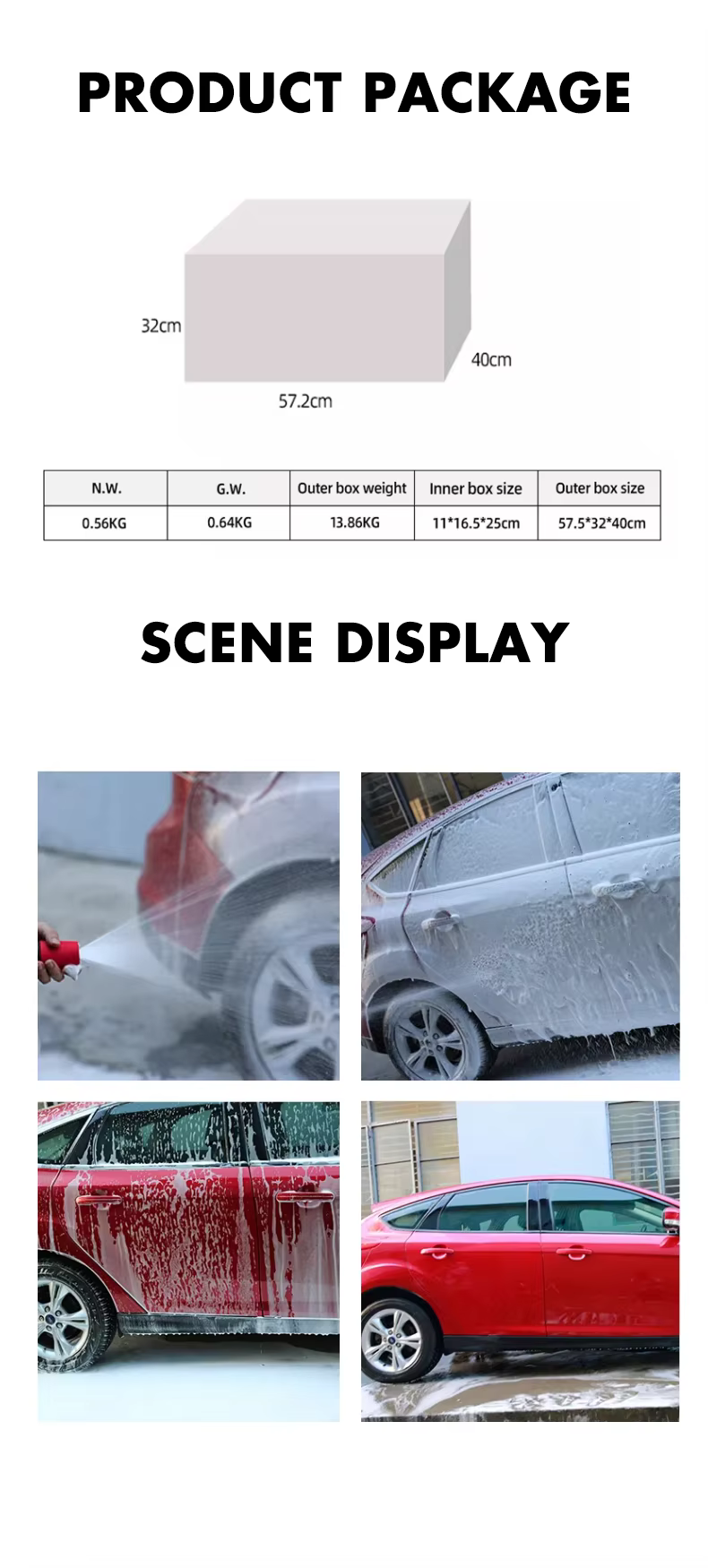 SPS 1L OEM New Snow Foam Washer Gun Car Soap Lance Cannon Car Wash Foam Cannon manufacture