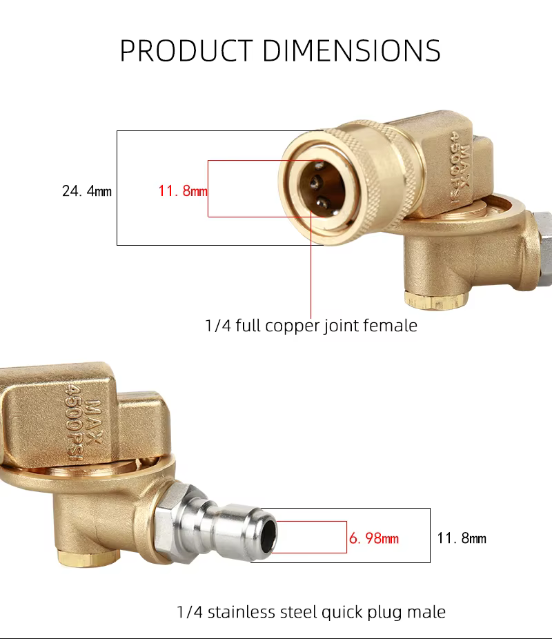 SPS Hot Sale 270 Degree Adjustable Adaptor Quick Connecting Pivoting Coupler Quick Conector factory