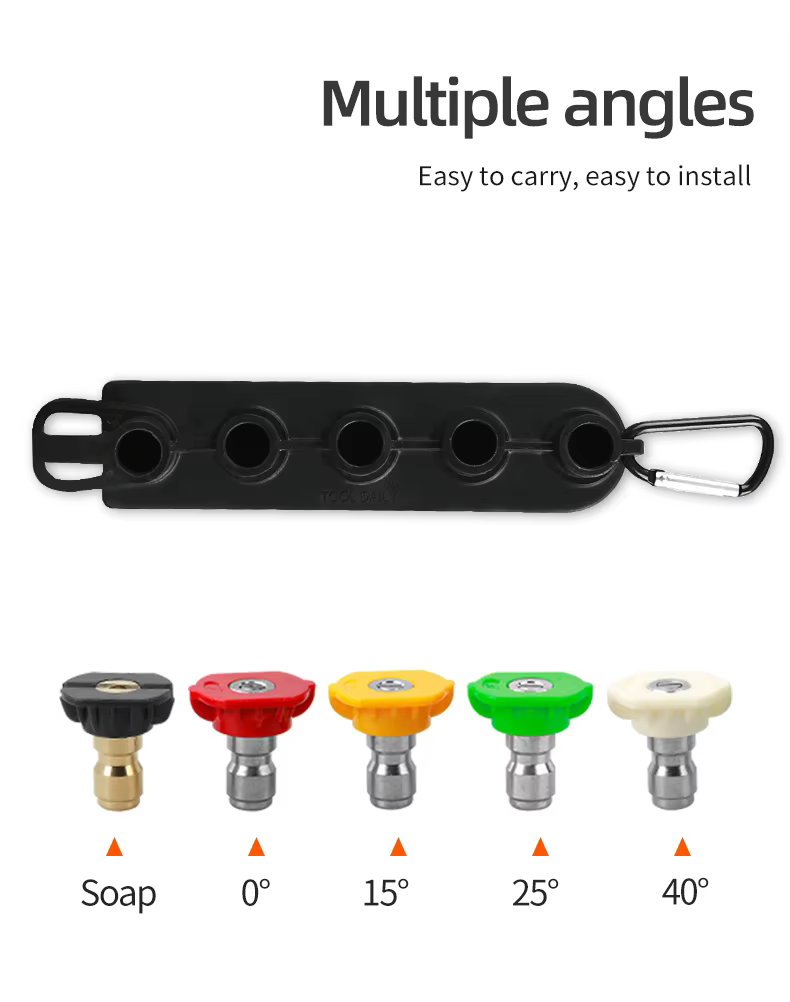 SPS 1/4" Quick Connect 5 Color Nozzle Stand Holder High Pressure Washer Nozzle Car Wash Tips factory