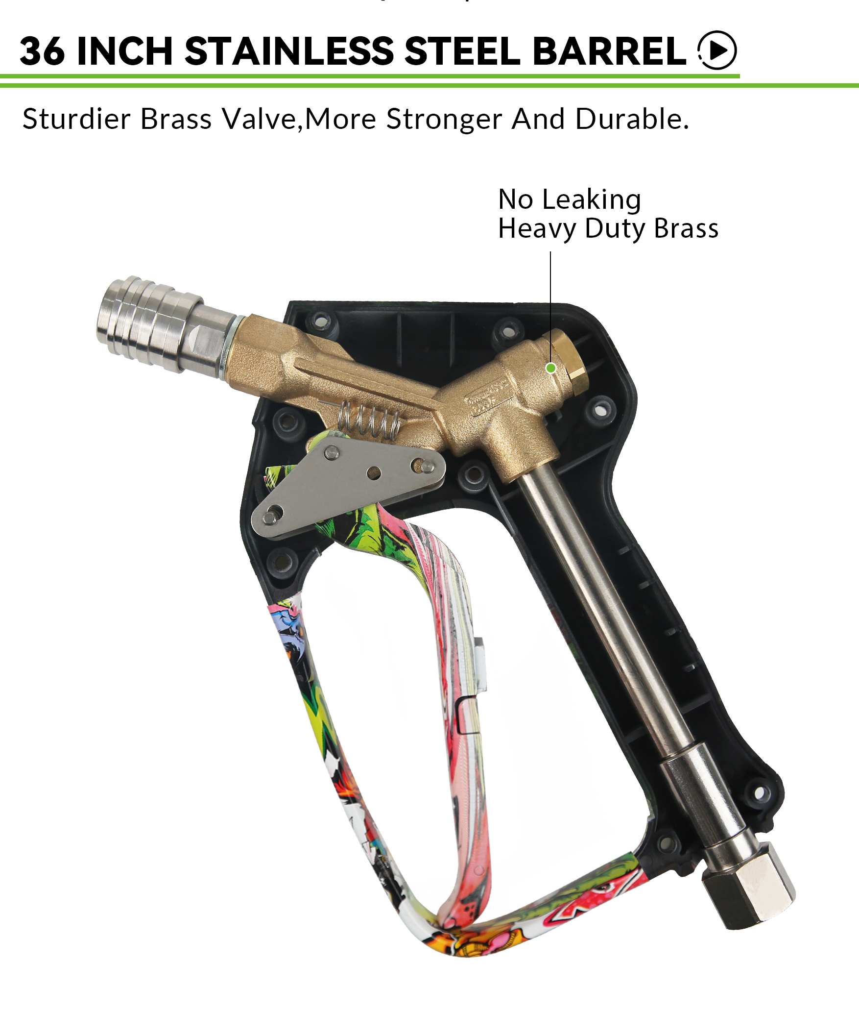 SPS 4350PSI 360°Rotation Preventing Hose From Kinking Car Washing Gun High Pressure Cleaning Water Gun with 1/4" Quick Coupling supplier