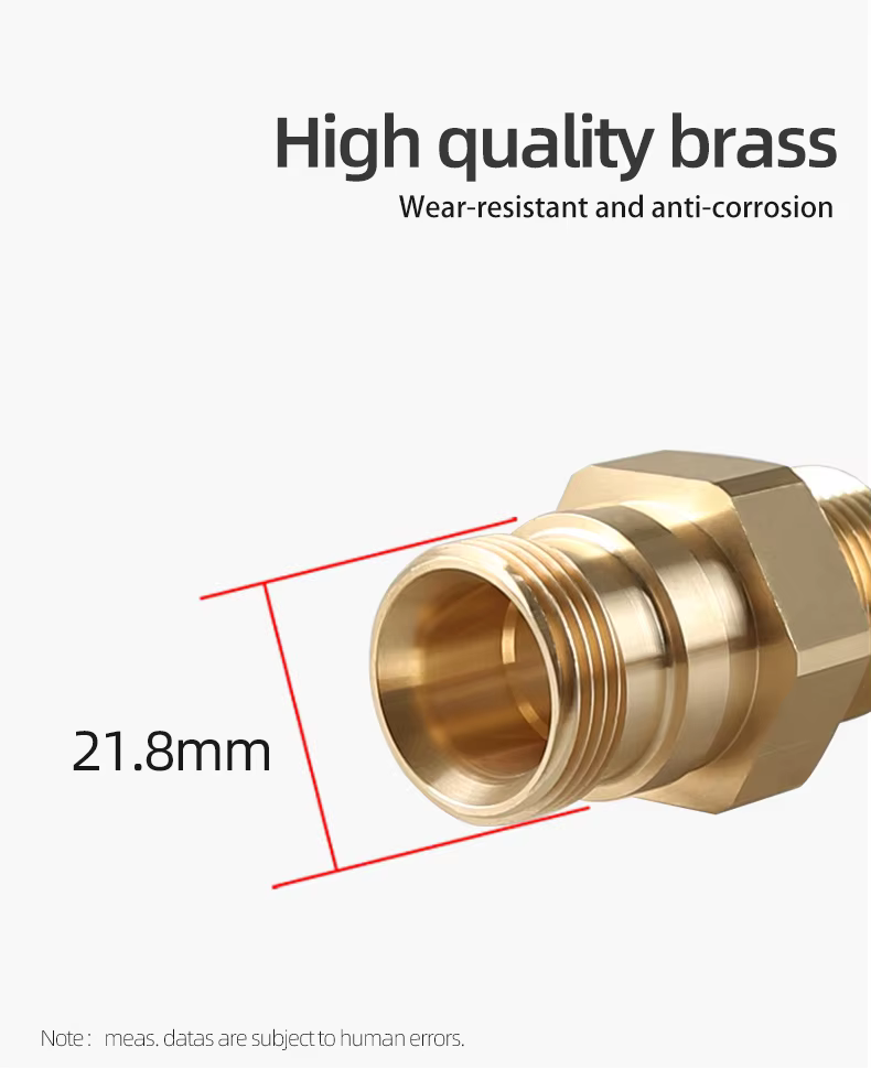 SPS M22mm Male to M22mm Male High Quality Brass Joint High Pressure Washer Coupler Fitting K.C. Adapters manufacture