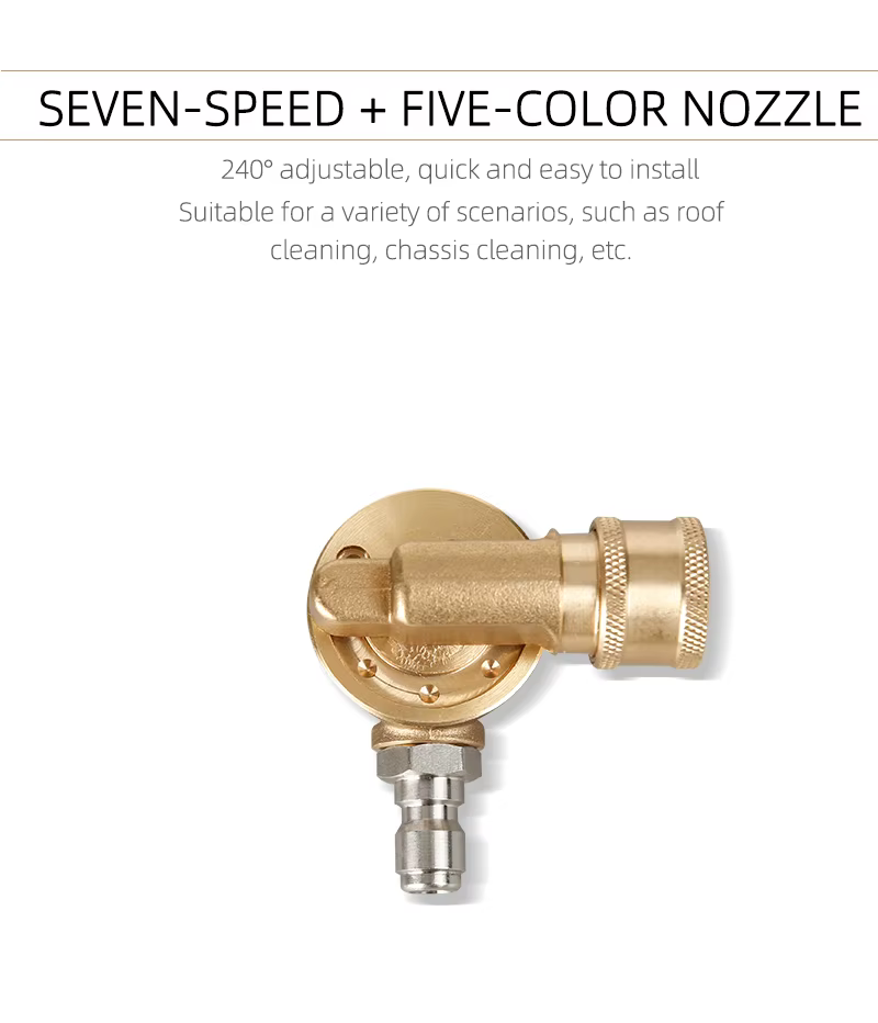 SPS Quick Connect 7 Rotation Angles Pivoting Coupler Pressure Washer Accessories With 5 Color Nozzles supplier