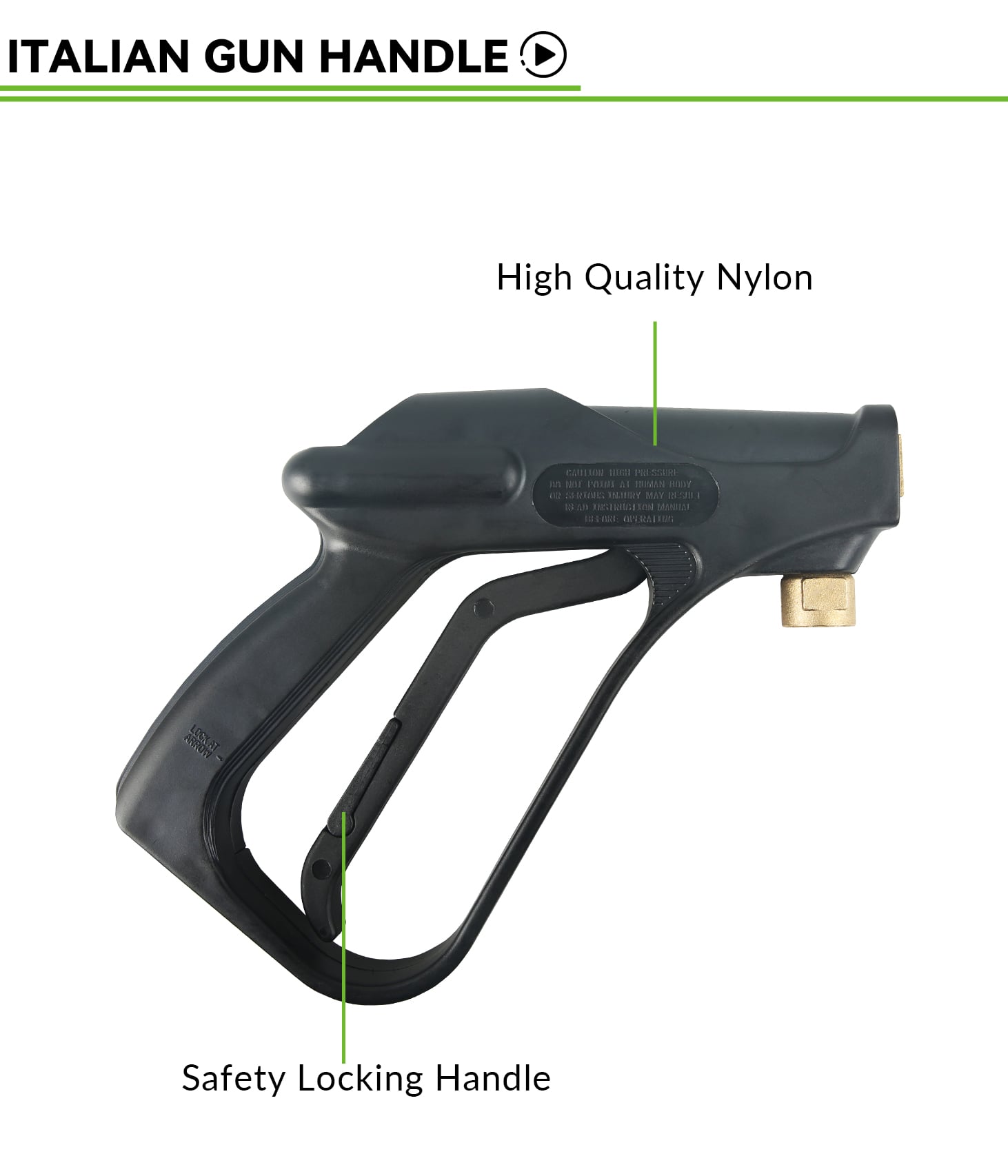 SPS 2750PSI 200Bar High Pressure Washer Gun 1/4 Inch Outlet Trigger Car Wash Gun 3/8 Inch Inlet Water Spray Gun manufacture