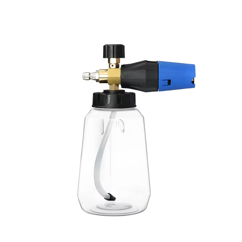 SPS 1L OEM High Pressure Snow Foam Lance Car Wash Transparent Bottle Brass Solid Snow Foam Cannon factory