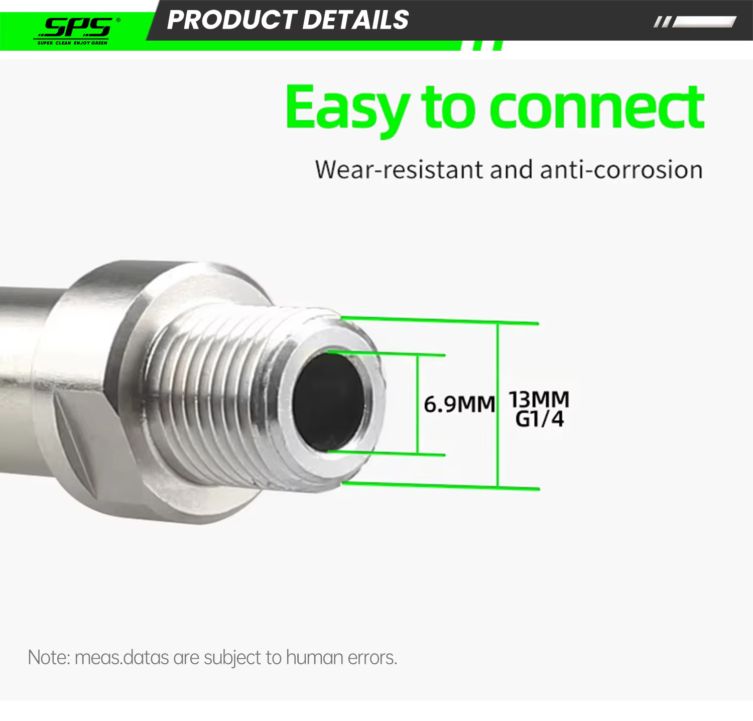 SPS Stainless Steel 1/4'' Quick Connector High Pressure Car Washer Accessories Snow Foam Cannon Adapter Suit for K.C. supplier