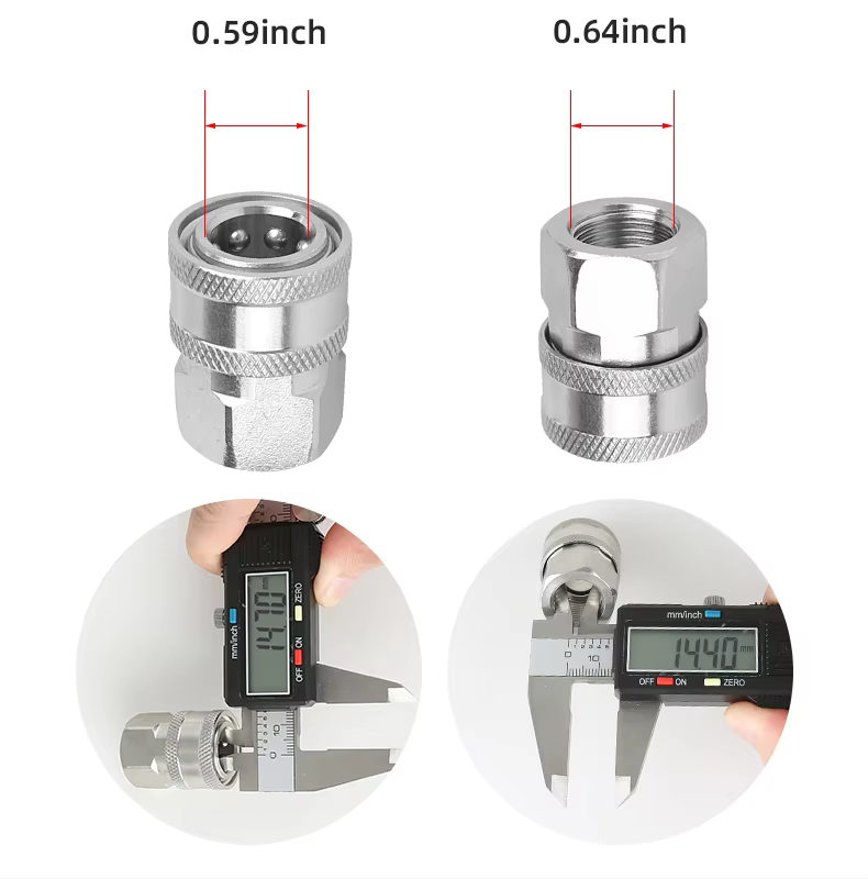 SPS 3/8 G BSP Stainless Steel Quick Connector 4 Pieces Kit Fittings Quick Release Coupler Quick Coupling details