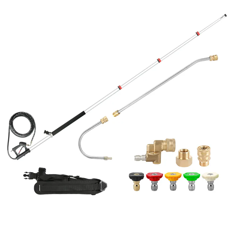 SPS 29MPA 25L/Min 4 Section Telescoping Extension Rod For High Pressure Washer Pressure Water Gun Telescopic Gutter Cleaner