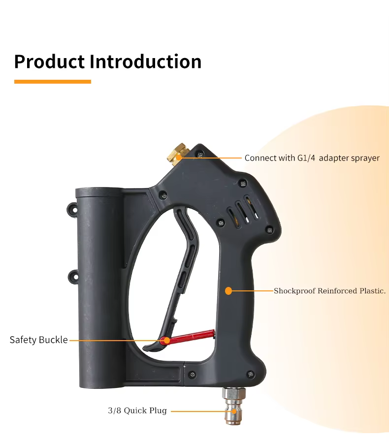 SPS 4000PSI 280Bar Jet Water Spray High Pressure Washer Short Guns 3/8 Quick Connect Plug for Car Washing supplier