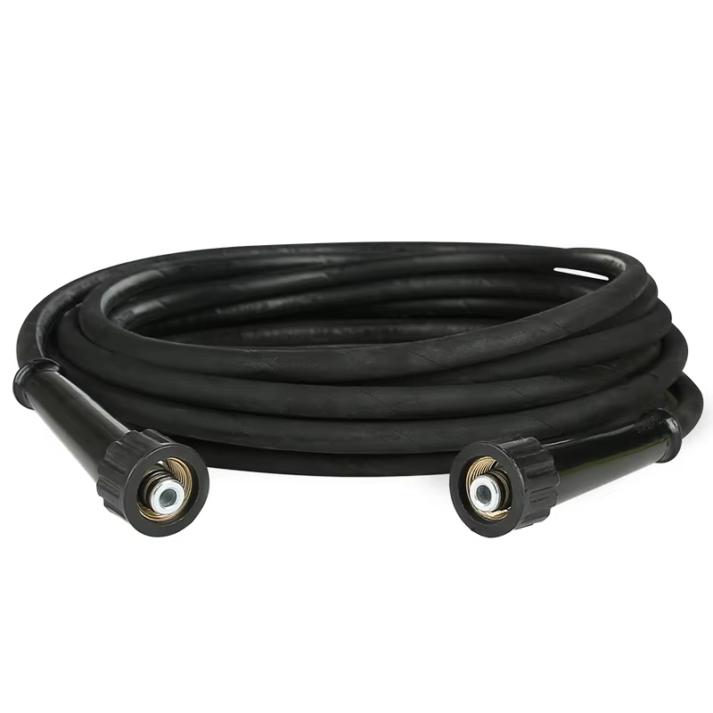 SPS 32FT 4351 PSI 300 BAR 1 Layer Steel Hose Adapter Brass M22-14mm High Pressure Washer Hose Explosion Proof Rubber Hose supplier