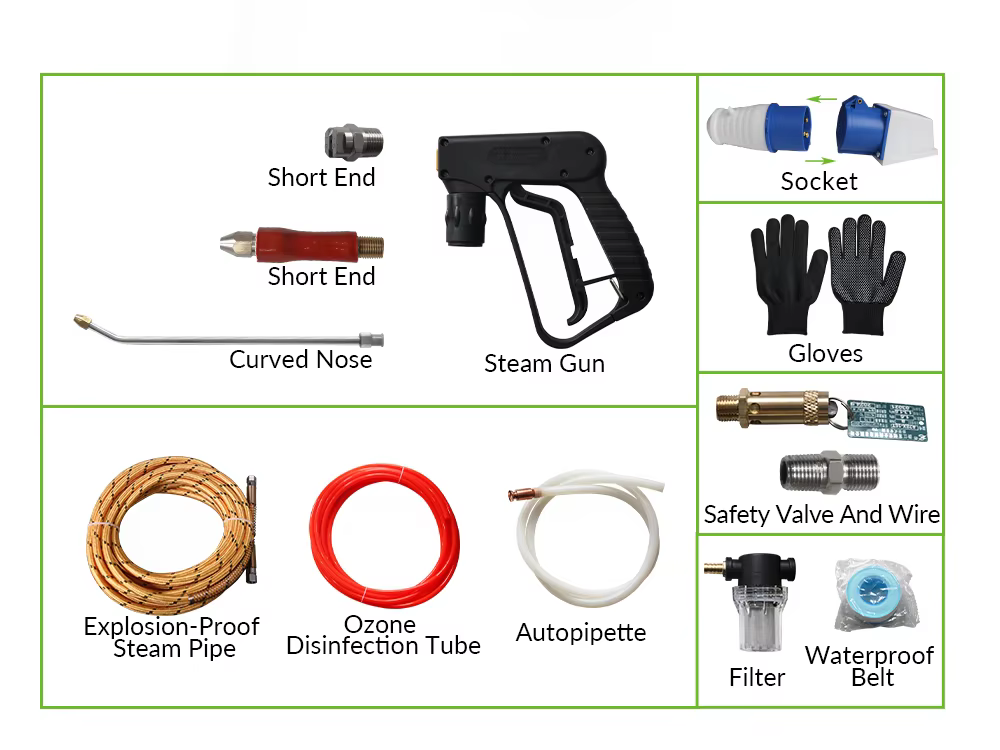 220V Electric High Temperature Steam Cleaning Machine Heavy Oil Washing Removal Hot Water Dry Wet Steam Car Wash Equipment supplier