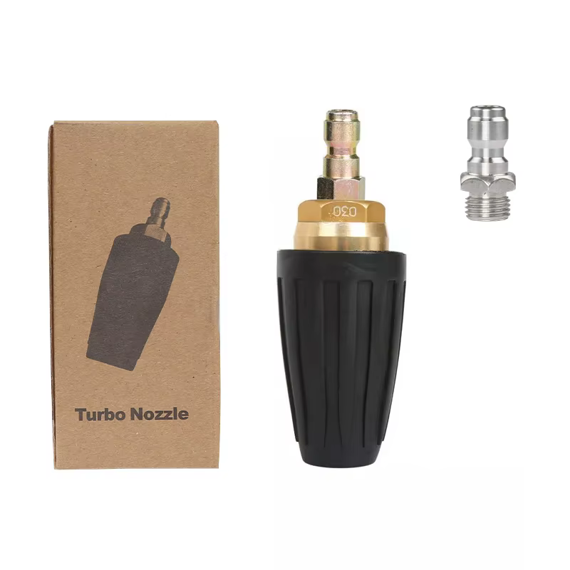 SPS 3000 PSI Solid Brass High Pressure Washer Turbo Nozzle Quick Connect Rotating Aluminum Water Nozzle details