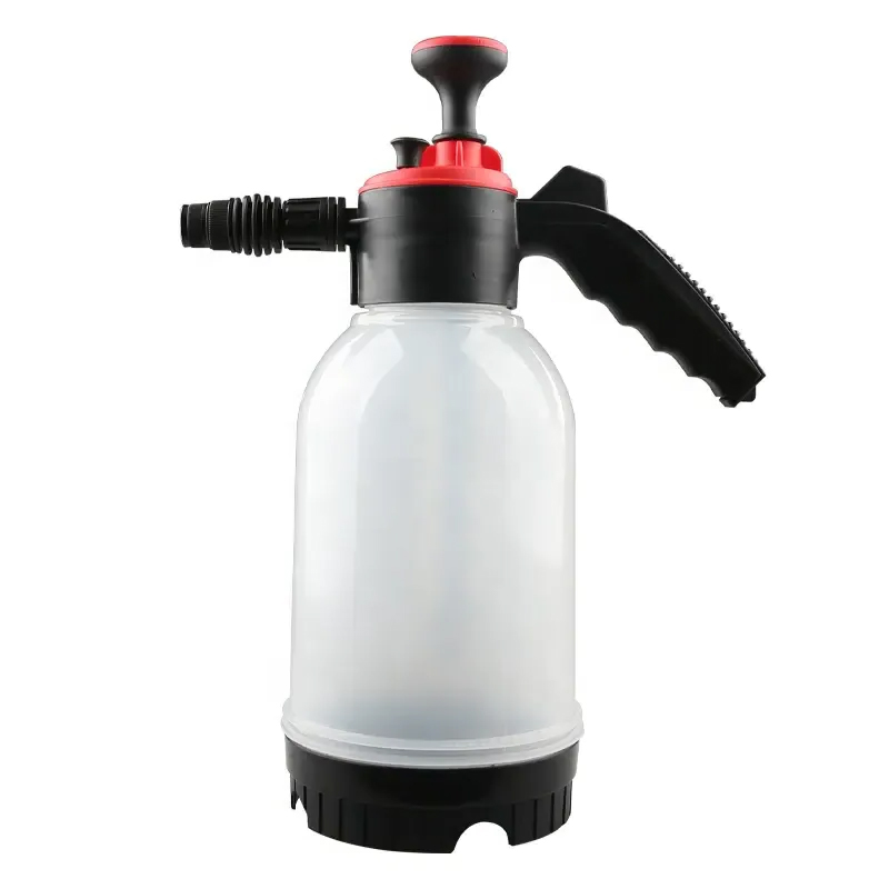 SPS 2L Plastic Portable Watering Plant Hand Pump Transparent Foam Spray Cannon Car Washing