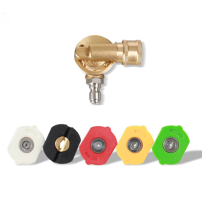 SPS Quick Connect 7 Rotation Angles Pivoting Coupler Pressure Washer Accessories With 5 Color Nozzles manufacture
