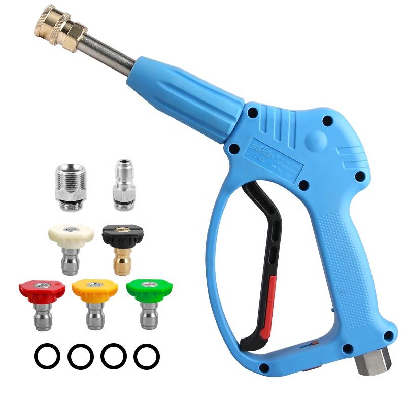 SPS 4350 PSI 300 BAR G3/8 Πιστόλι Υψηλής Πίεσης για Καθαριστήρα με 5 Χρωματιστά Ακροφύσια και Δακτυλίους O-Ring, Πιστόλι Ψεκασμού Νερού για Πλύση Αυτοκινήτου