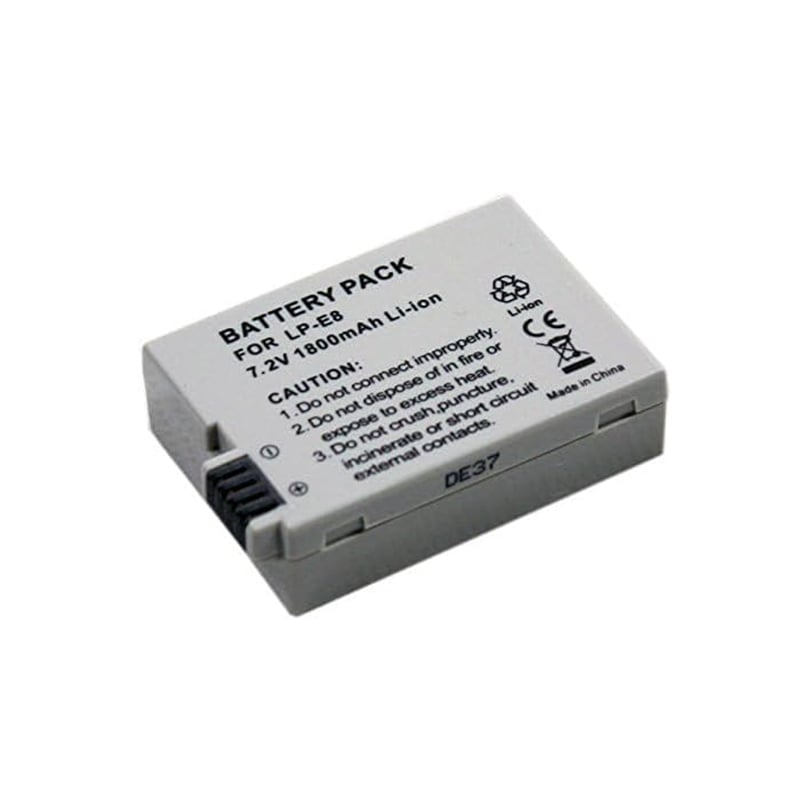 Li-ion 7.4V 800mAh 1000mAh LP-E8 LPE8 Camera Digital Battery for Canon EOS 600D