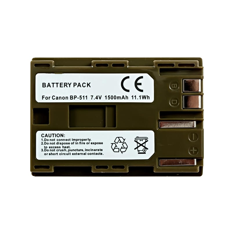 Li-ion 7.4V 1200mAh 1400mAh 1600mAh 1900mAh 2300mAh BP-511 BP-511A Camera Digital Battery for Canon EOS Kiss Digital