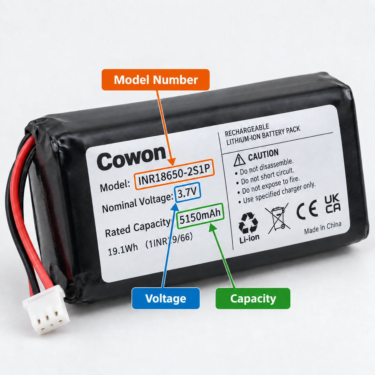 Example battery label highlighting model number, voltage and capacity.png