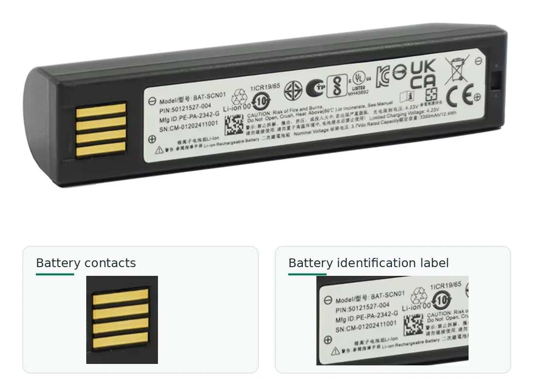 Honeywell BAT-SCN01 Replacement Battery Contacts and Identification Label