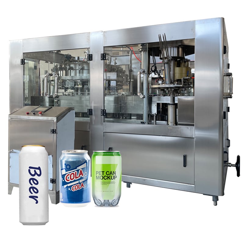 Máquina de envasado de bebidas en lata – Máquina automática de llenado y sellado de latas de aluminio