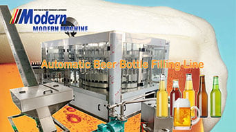 Línea automática de llenado de botellas de cerveza – Llenadora de botellas de vidrio de máquina moderna
