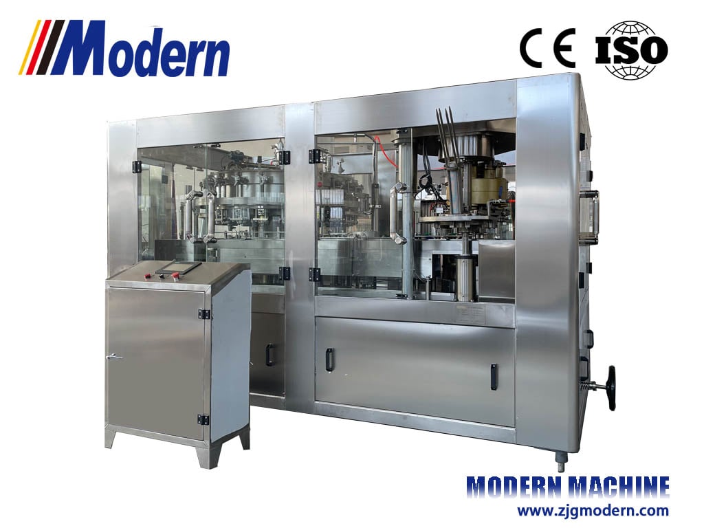 Carbonated beverage canning machine