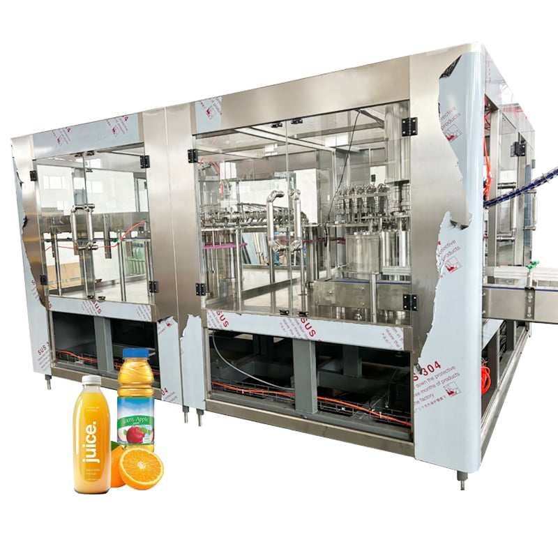 Máquina de llenado en caliente de jugo – Llenadora automática en caliente para botellas de PET de jugo y té