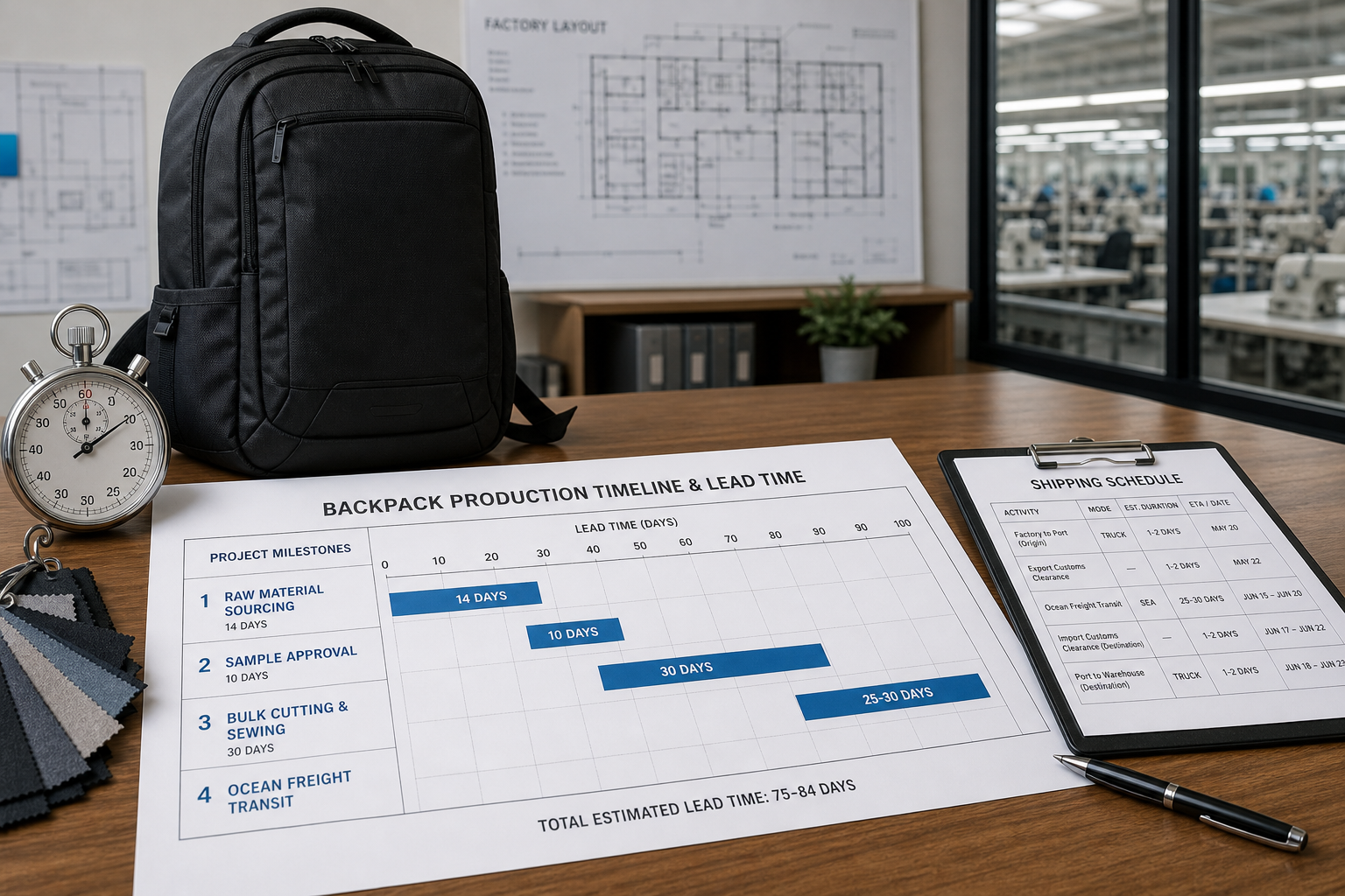 Laptop Backpack Lead Times Explained: Sampling, Bulk, and Shipping