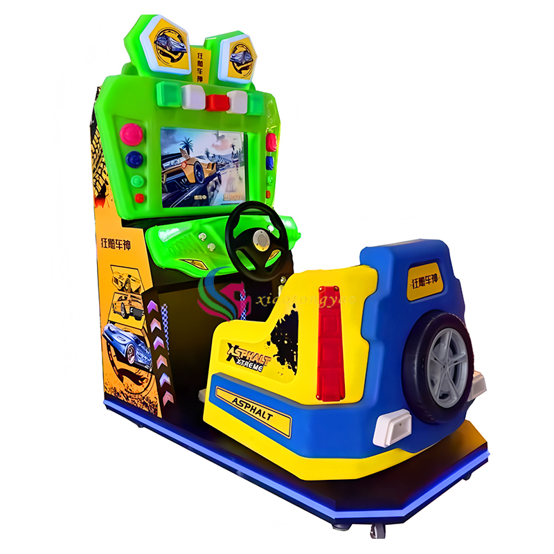 Children's coin operated racing game machine, little racer, start from here!
