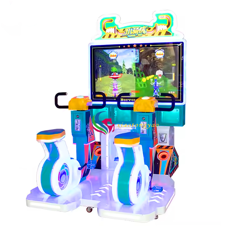 Two person interactive racing bike, ride with vitality, win the whole race!
