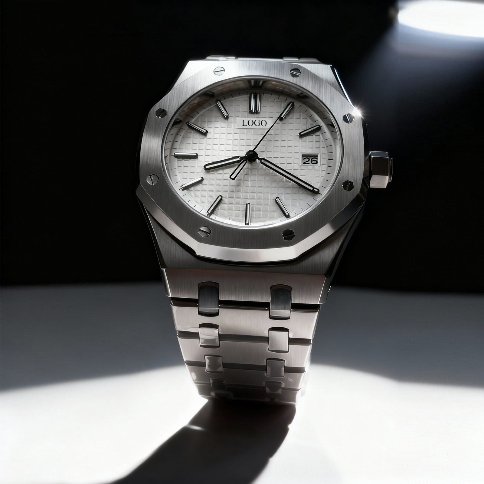 yw-b Elegant Blue Dial Watch - Stainless Steel Business Casual Watch