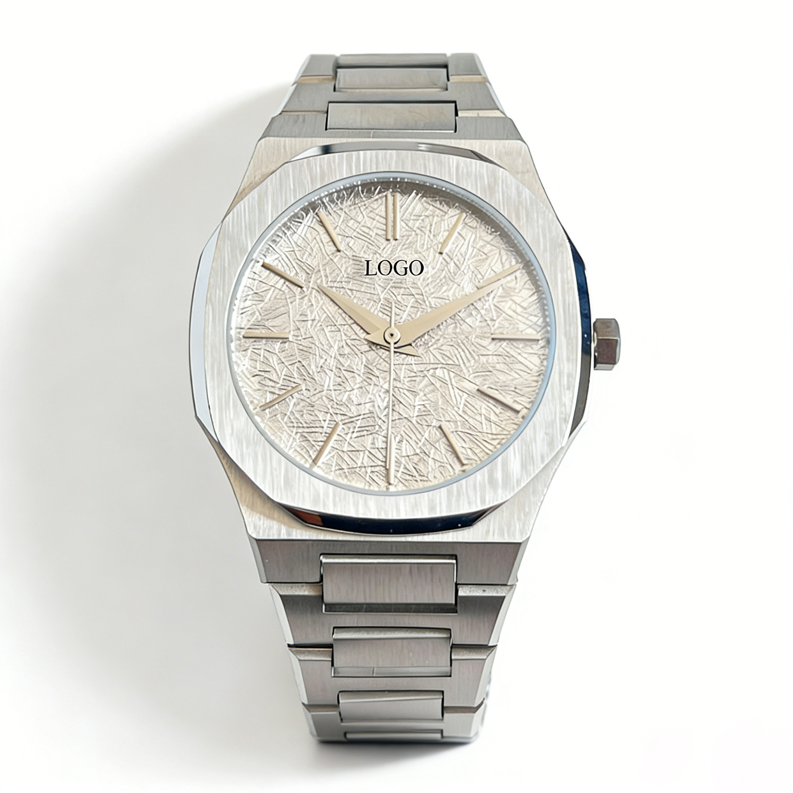 sz-w Stainless Steel Ladies Watch Textured White Dial Japanese Quartz Bulk Supply