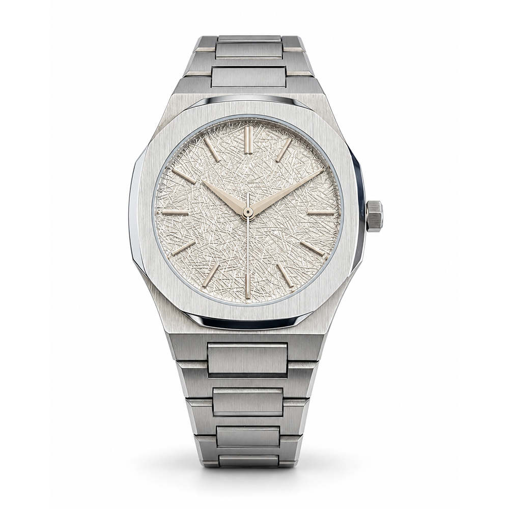 sz-w Stainless Steel Ladies Watch Textured White Dial Japanese Quartz Bulk Supply