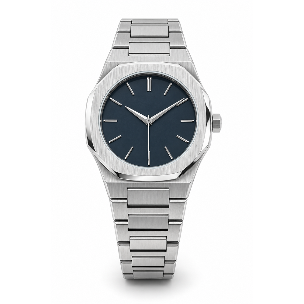 sz-b Stainless Steel Ladies Octagonal Watch White Crackle Dial Japanese Quartz Bulk Order