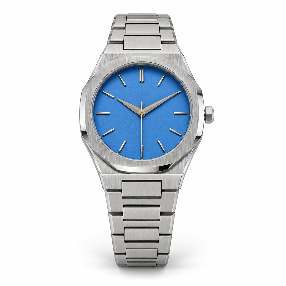sz-b Customizable Dial Blue Stainless Steel Quartz Women's Watch