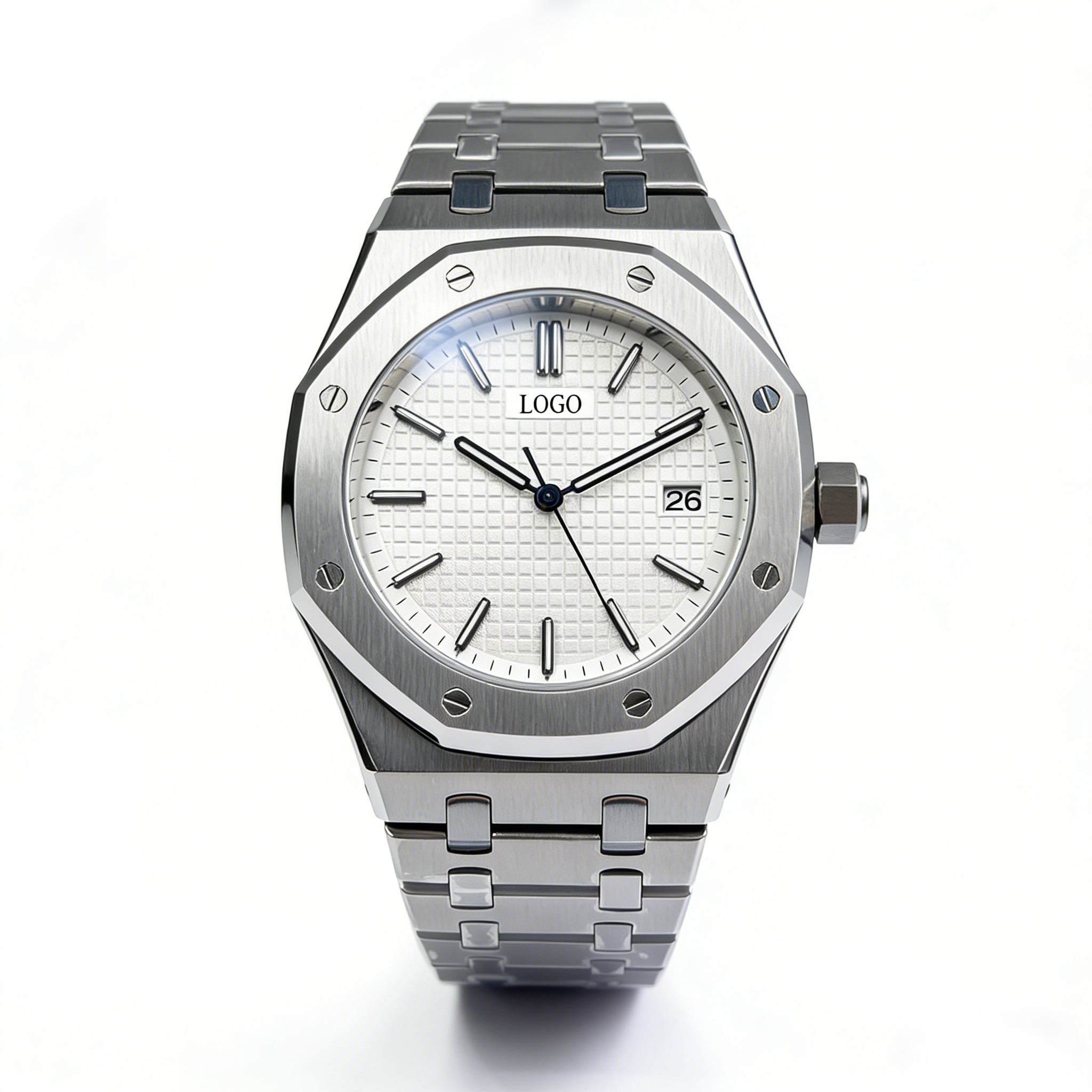 ab-w Factory Direct Octagonal Stainless Steel Watch Wholesale for Bulk Orders