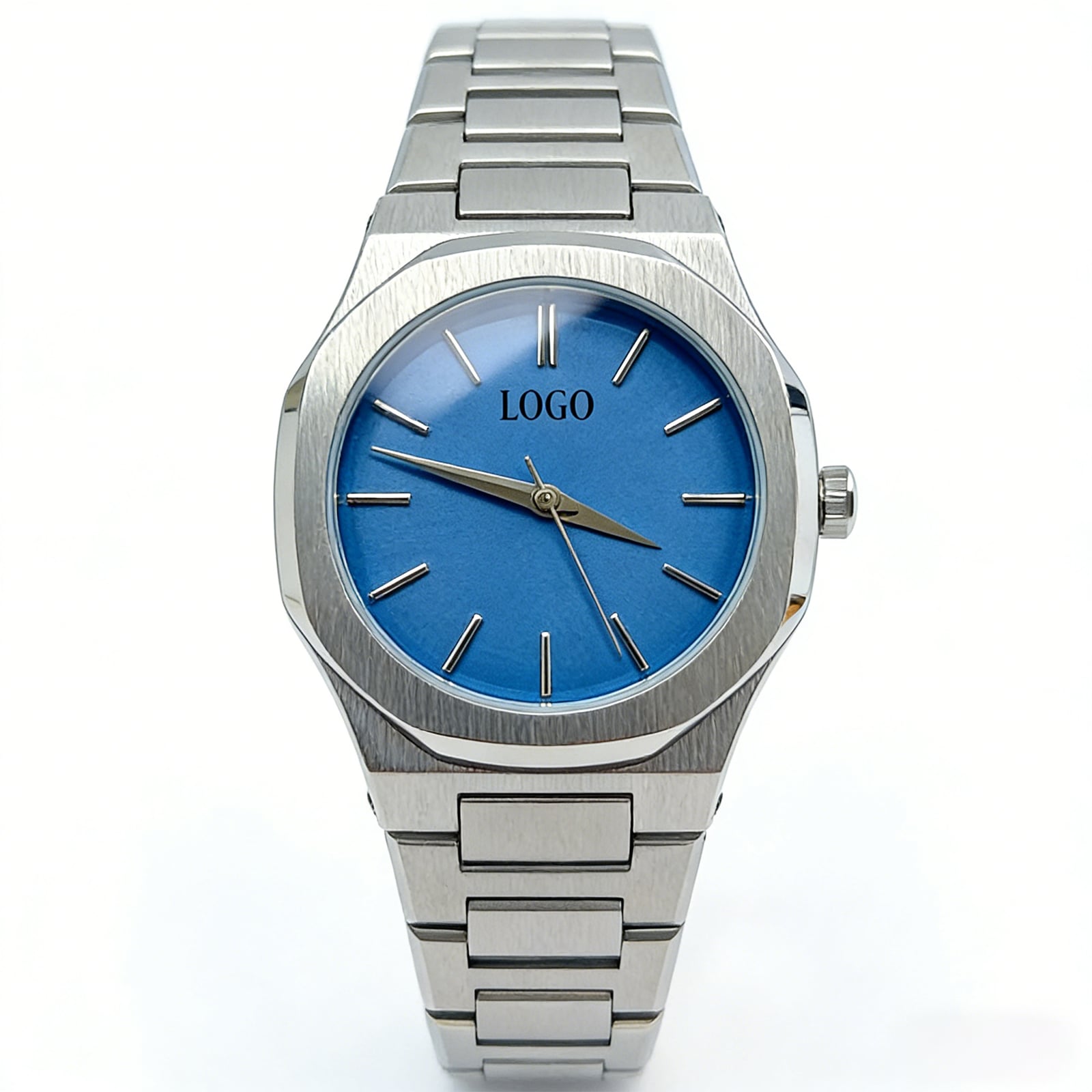 sz-b Customizable Dial Blue Stainless Steel Quartz Women's Watch