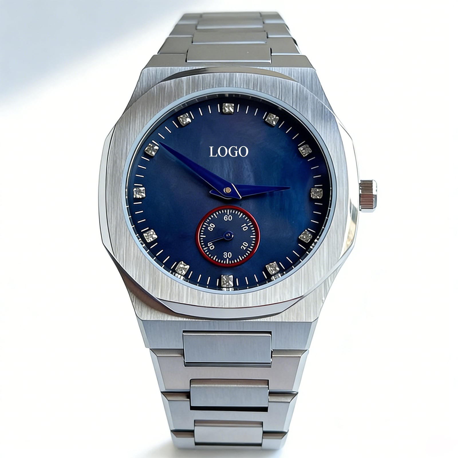 ez-sb Octagonal Watch Scratch Resistant Crystal Elegant Diamonds Brand OEM