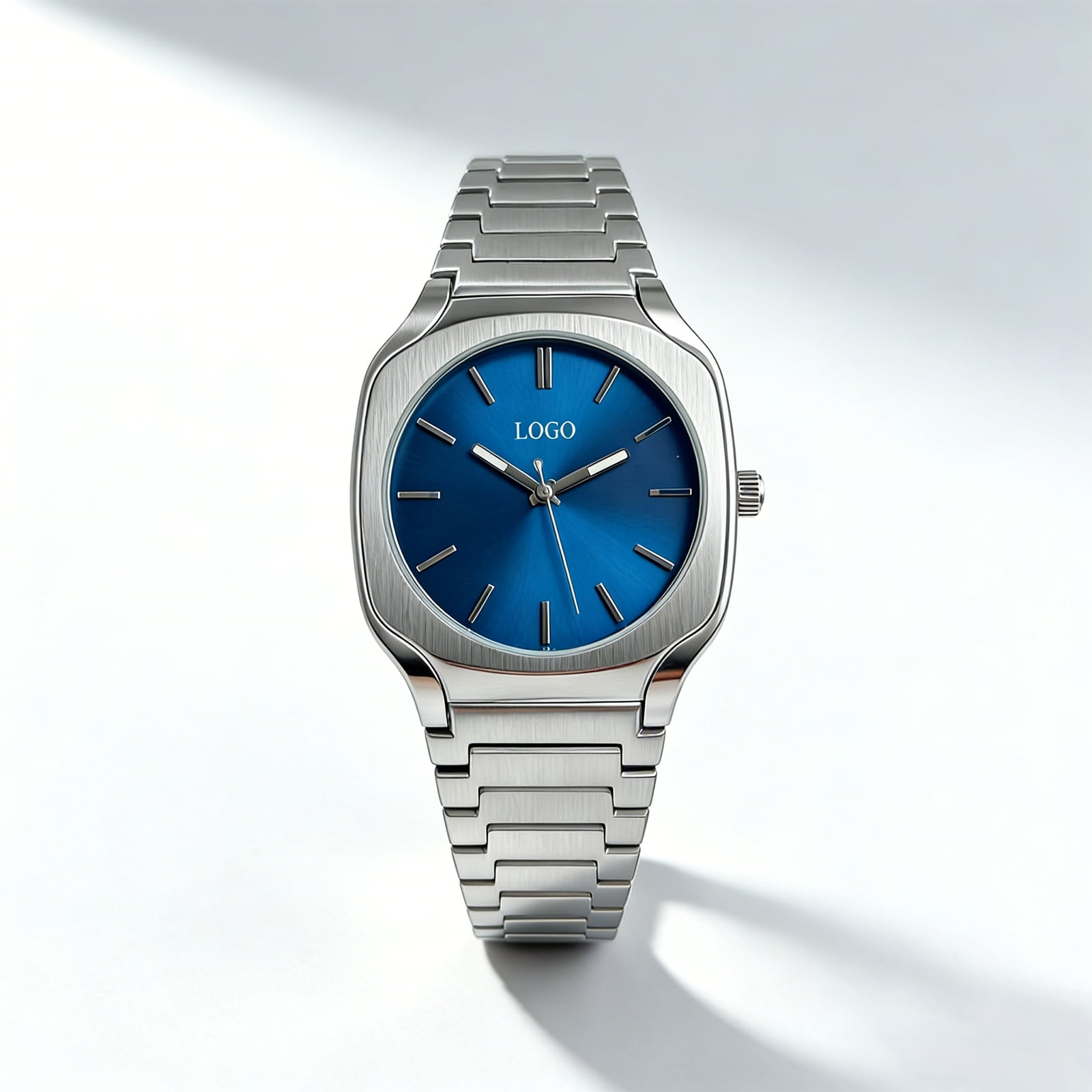 sz-sb Square Brushed Case Watch Deep Blue Sunburst Dial Japanese Quartz 5ATM Wholesale