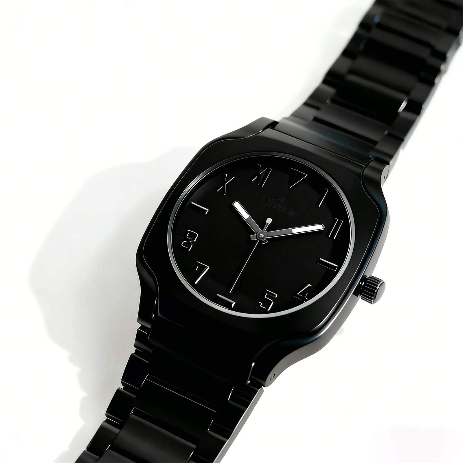 sz-b Minimalist Square Watch Black PVD Tempered Glass Japanese Quartz Youth Collection