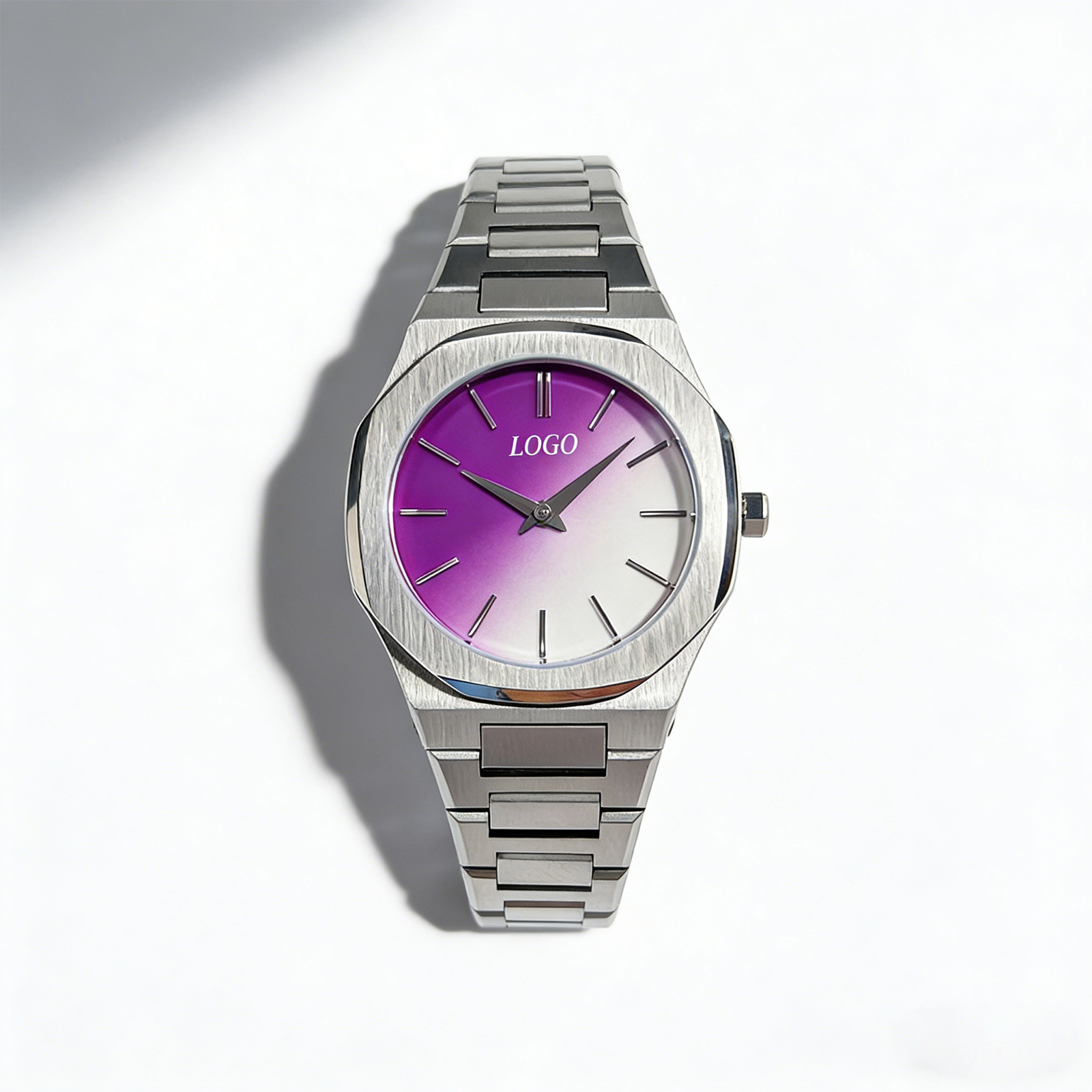 sz-p Stylish Purple Ombre Watch for women - Stainless Steel Waterproof Quartz Watch