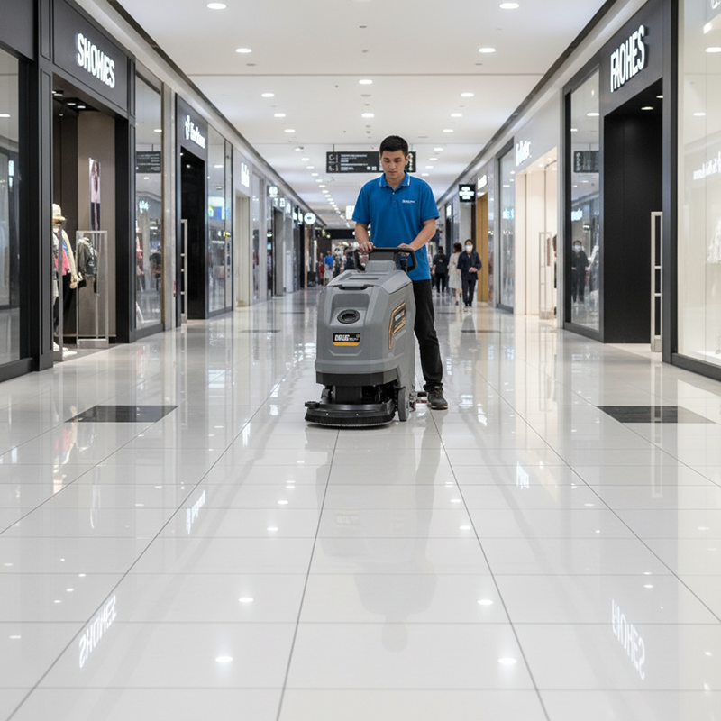 Achieving Spotless Floors with a Walk Behind Floor Scrubber Machine