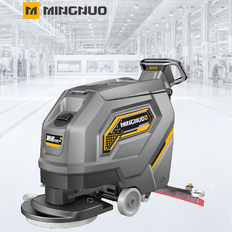 Say goodbye to manual scrubbing with this electric walk behind floor scrubber