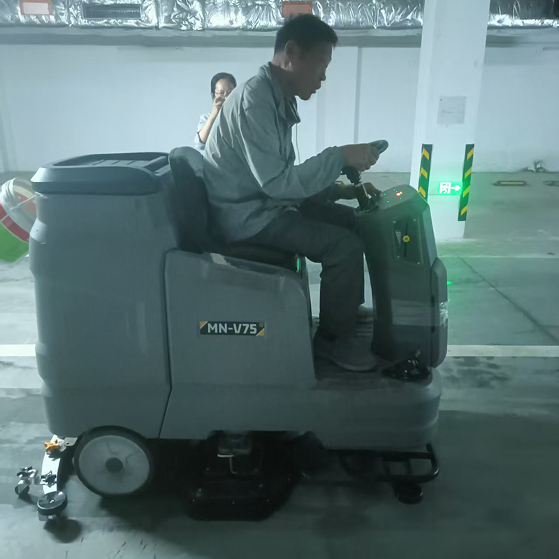 Save time and effort with a riding floor cleaner machine