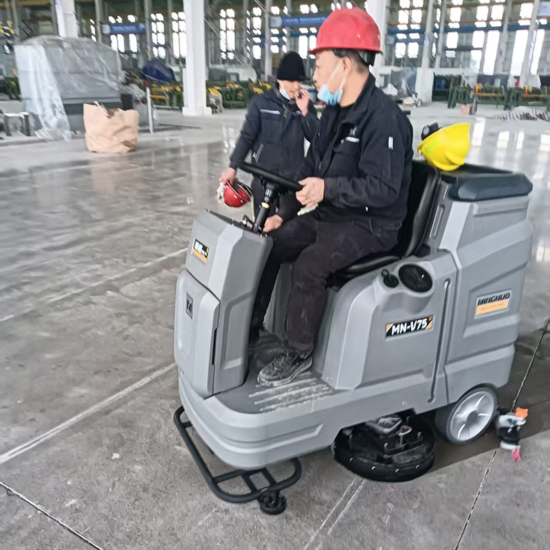 Achieve spotless floors with a riding floor cleaner machine