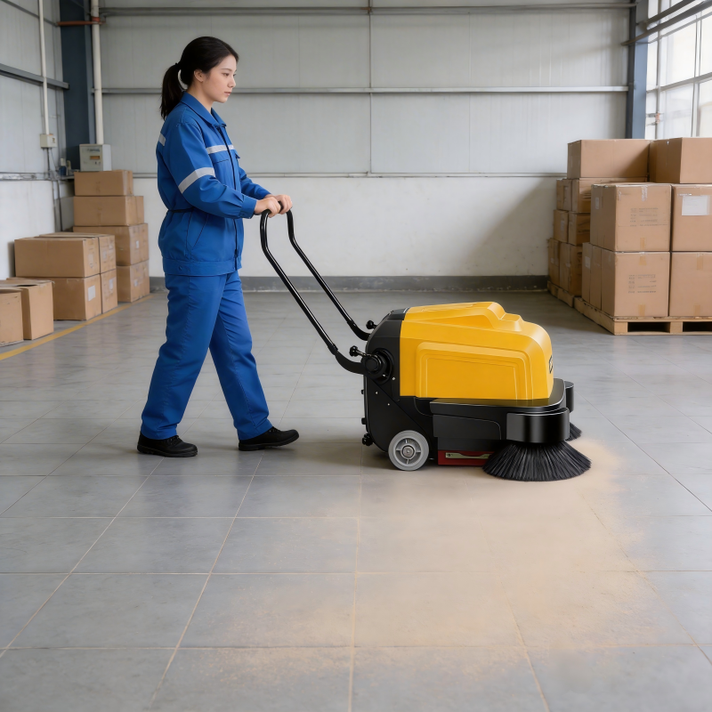 Navigating Tight Spaces with a Walk Behind Vacuum Sweeper