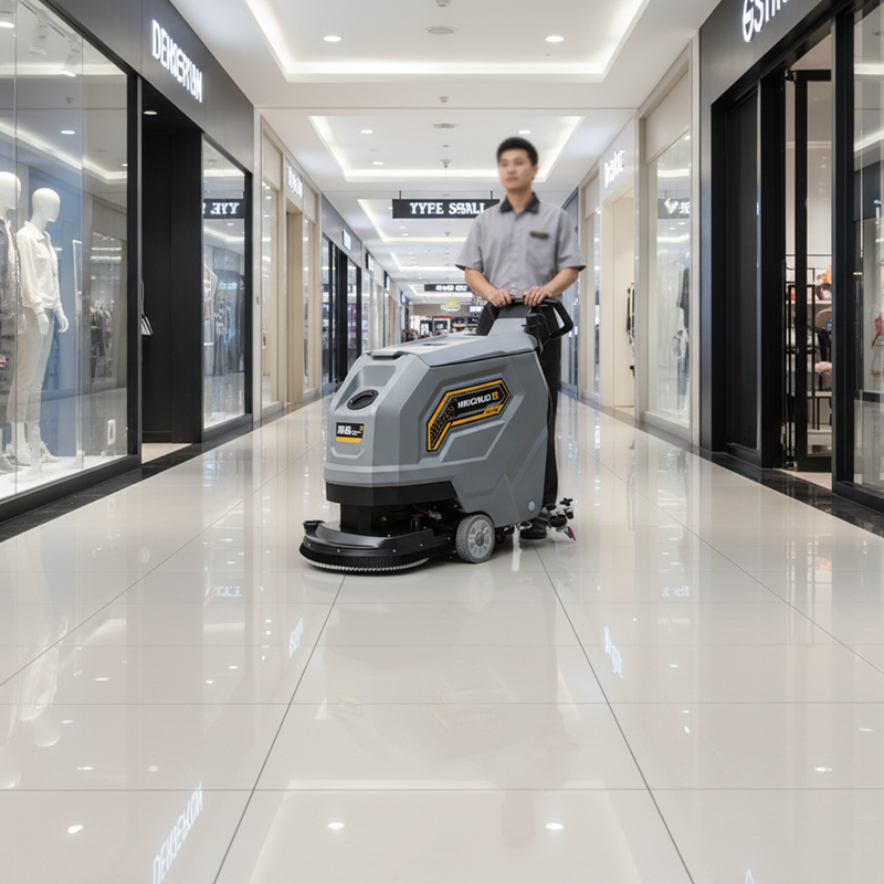 Experience unmatched cleaning power with a walk behind floor scrubber