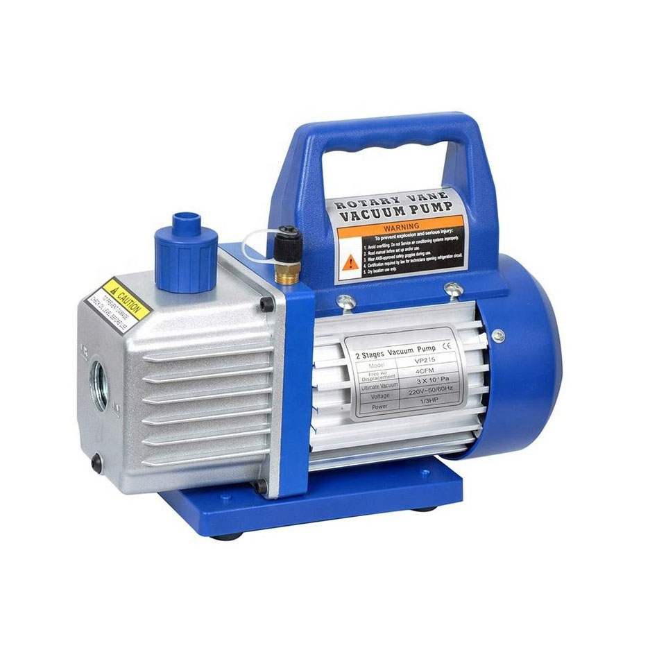 High Efficiency HVAC Vacuum Pump, Single & Double Stage Rotary Vane Vacuum Pump, Low Noise Air Conditioning Refrigerant Vacuum Pump for Refrigeration System Pumping and Degassing