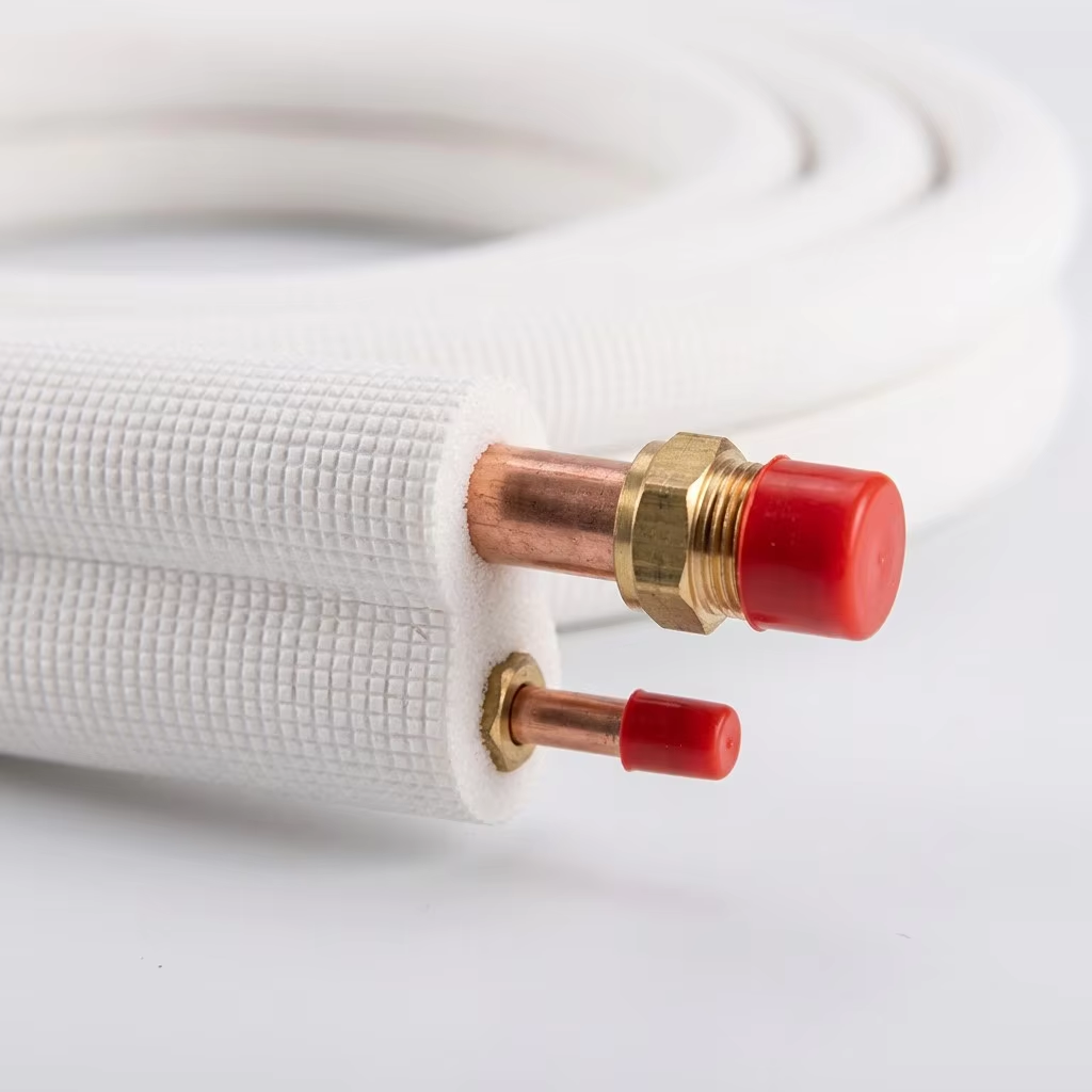 AC Insulated Copper Tube Pair Coil | 99.9% Pure Copper | Pre-Insulated Split AC Connecting Pipe