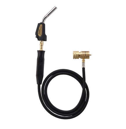 Portable Refrigeration Welding Torch, High Temperature Adjustable Flame Brazing Torch, Anti-Slip Handheld Gas Welding Gun for HVAC Copper Pipe Soldering and Refrigeration Repair