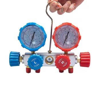 Precision Single Double Gauge Valve, Air Conditioner Refrigerant Control Valve, High Pressure Resistance Manual Shut-off Valve, HVAC Refrigeration Manifold Gauge Replacement Valve Parts